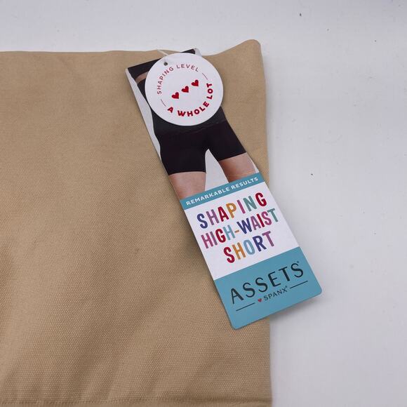 Assets By Spanx Women's Shaping High-Waist Short Beige L - Picture 4 of 6